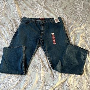 New Mens Arizona Relaxed Straight Blue Jeans 42” x 30”